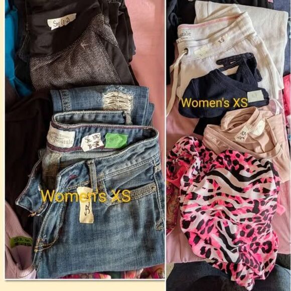 Lot of 8 Women's XS clothing; jeans, legging, Hollister, Abercrombie Aeropostale - Picture 1 of 10